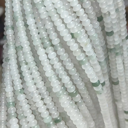 Natural Tianshan Jade Abacus Beads - Polished Gemstone Beads for DIY Jewelry, Bracelet Necklace Craft Supplies