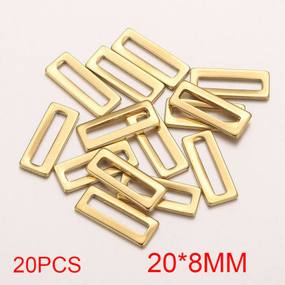 20PCS Stainless Steel Oval & Rectangular Frame Earring Connectors - DIY Jewelry Making Supplies & Components
