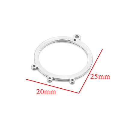 10PCS Stainless Steel Geometric Earring Connectors | Hollow-Out Design, Essential DIY Jewelry Supplies for Earring Making