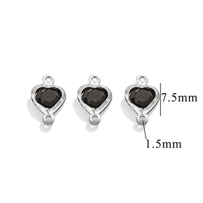 20PCS Stainless Steel Crystal Water Drop Charms - Colorful Titanium Steel, Minimalist Luxury DIY Necklace Jewelry Accessory