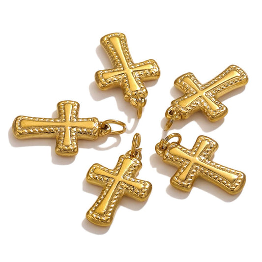 Stainless Steel Cross Pendant - Premium Heavy-Duty Craftsmanship, Elegant Statement Jewelry Charm