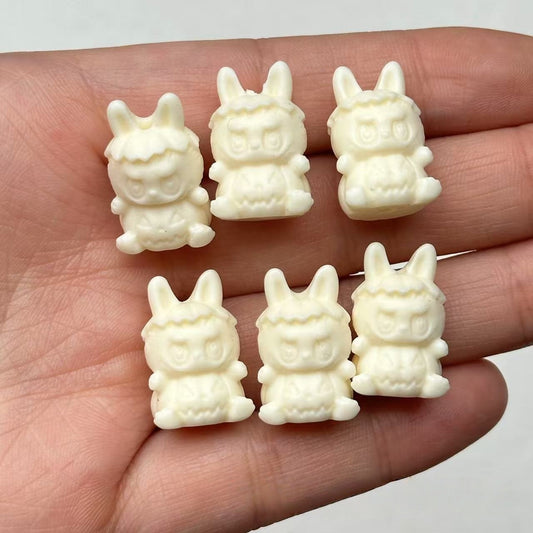 Ivory Nut Pumpkin LABUBU Bead, Hand-Carved Tagua Spacer Bead, DIY Bracelet Making, Natural Vegetable Ivory Bead for Mala or Boho Jewelry