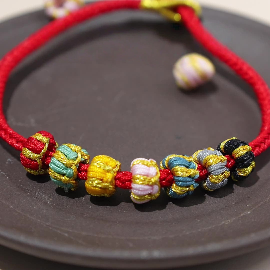 10PCS Lotus Seat Coil DIY Handmade Cord, Red String Necklace Connector, Half-Finished Jewelry Findings for Bracelet & Pendant Making