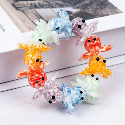 Handmade Glass Octopus Bead, Lampwork Animal Charm, Ocean Inspired Spacer Bead for DIY Necklace Bracelet Jewelry Making