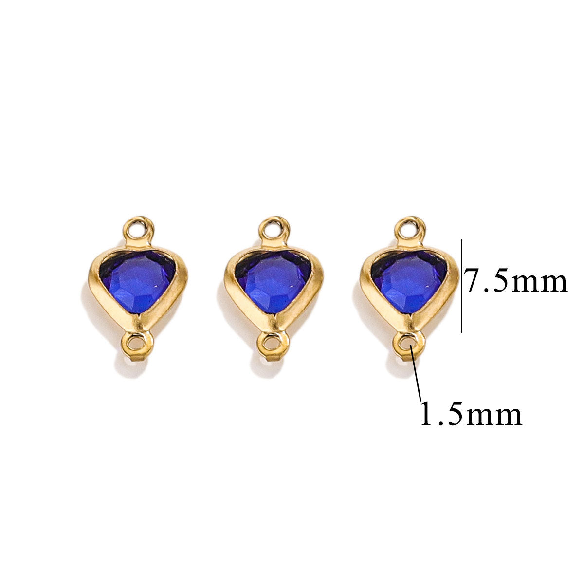 20PCS Stainless Steel Crystal Water Drop Charms - Colorful Titanium Steel, Minimalist Luxury DIY Necklace Jewelry Accessory