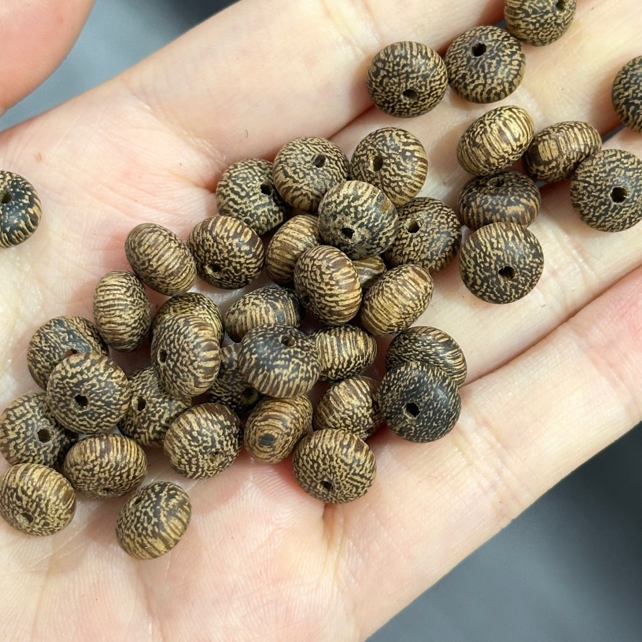 10PCS Indian Agarwood Abacus Beads, DIY Loose Prayer Beads for Buddhist Mala, Bracelet, Necklace, Phone Strap & Jewelry Making Supplies