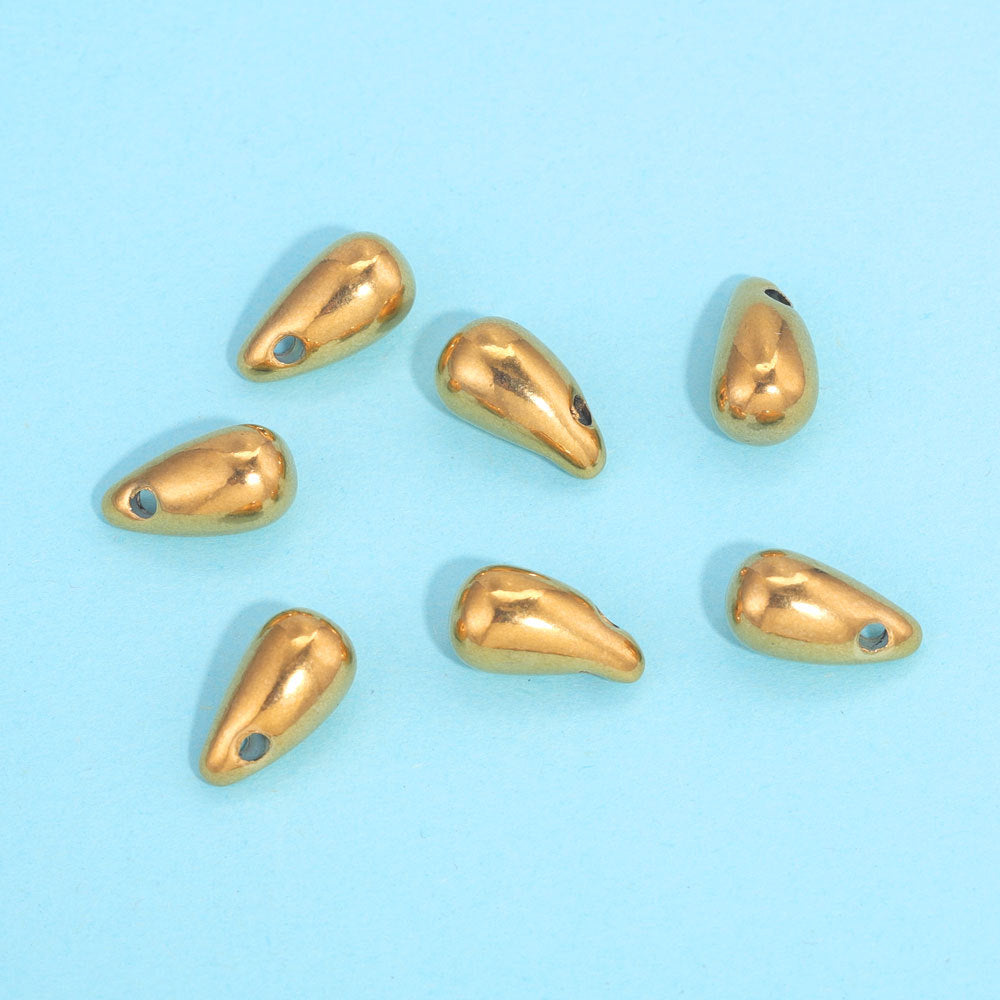 5PCS Stainless Steel Teardrop Pendant Charm, Small Delicate Drop for DIY Necklace Earring Jewelry Making