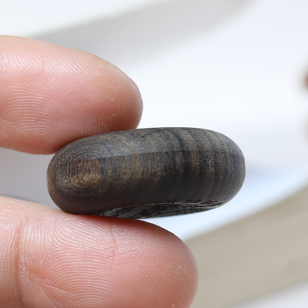 Agarwood Mountain Ghost Coin (Shan Gui Hua Qian) Peace Buckle Pendant - Protective Lucky Charm Jewelry