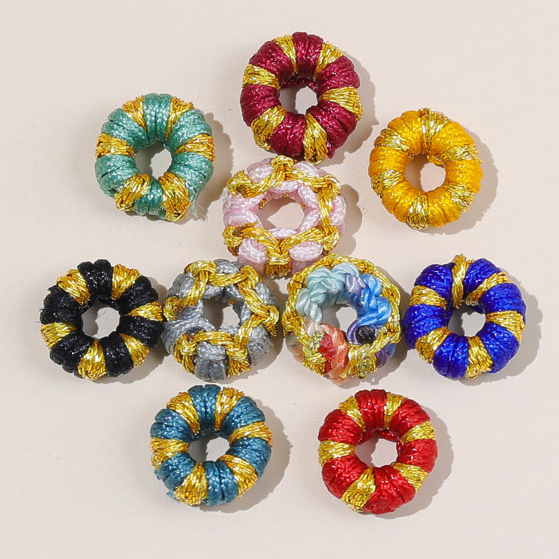10PCS Lotus Seat Coil DIY Handmade Cord, Red String Necklace Connector, Half-Finished Jewelry Findings for Bracelet & Pendant Making