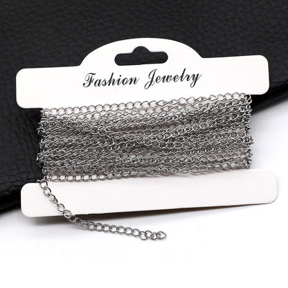Stainless Steel (Titanium Steel) Tail Chain Extenders | DIY Jewelry Supplies for Bracelets & Necklaces, Essential Craft Accessories （1 Meter）