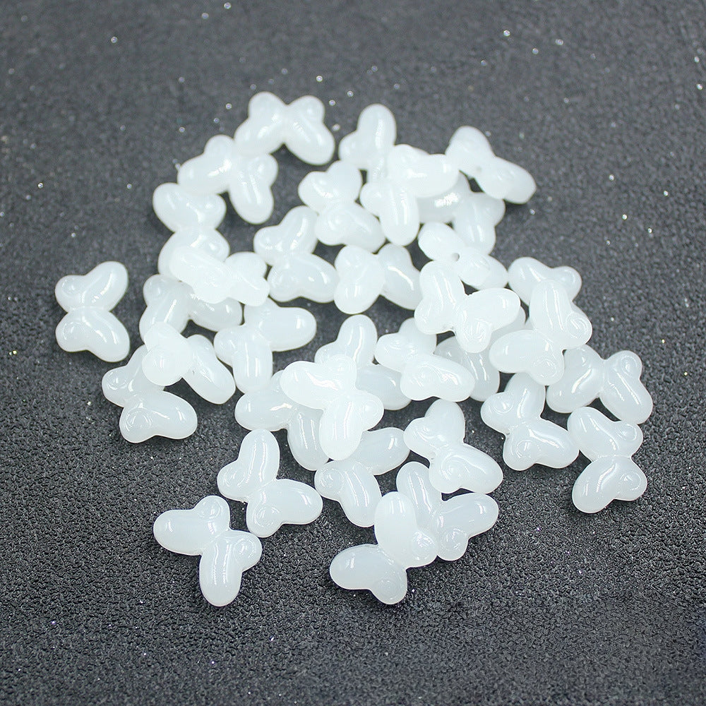 10PCS 10*15mm Glass Butterfly Beads, Colorful Loose Spacer Beads for DIY Jewelry Making, Bracelet Necklace Earring Supplies