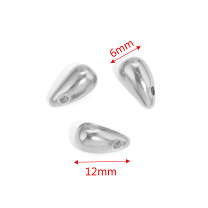5PCS Stainless Steel Teardrop Pendant Charm, Small Delicate Drop for DIY Necklace Earring Jewelry Making