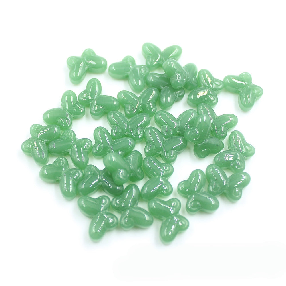 10PCS 10*15mm Glass Butterfly Beads, Colorful Loose Spacer Beads for DIY Jewelry Making, Bracelet Necklace Earring Supplies