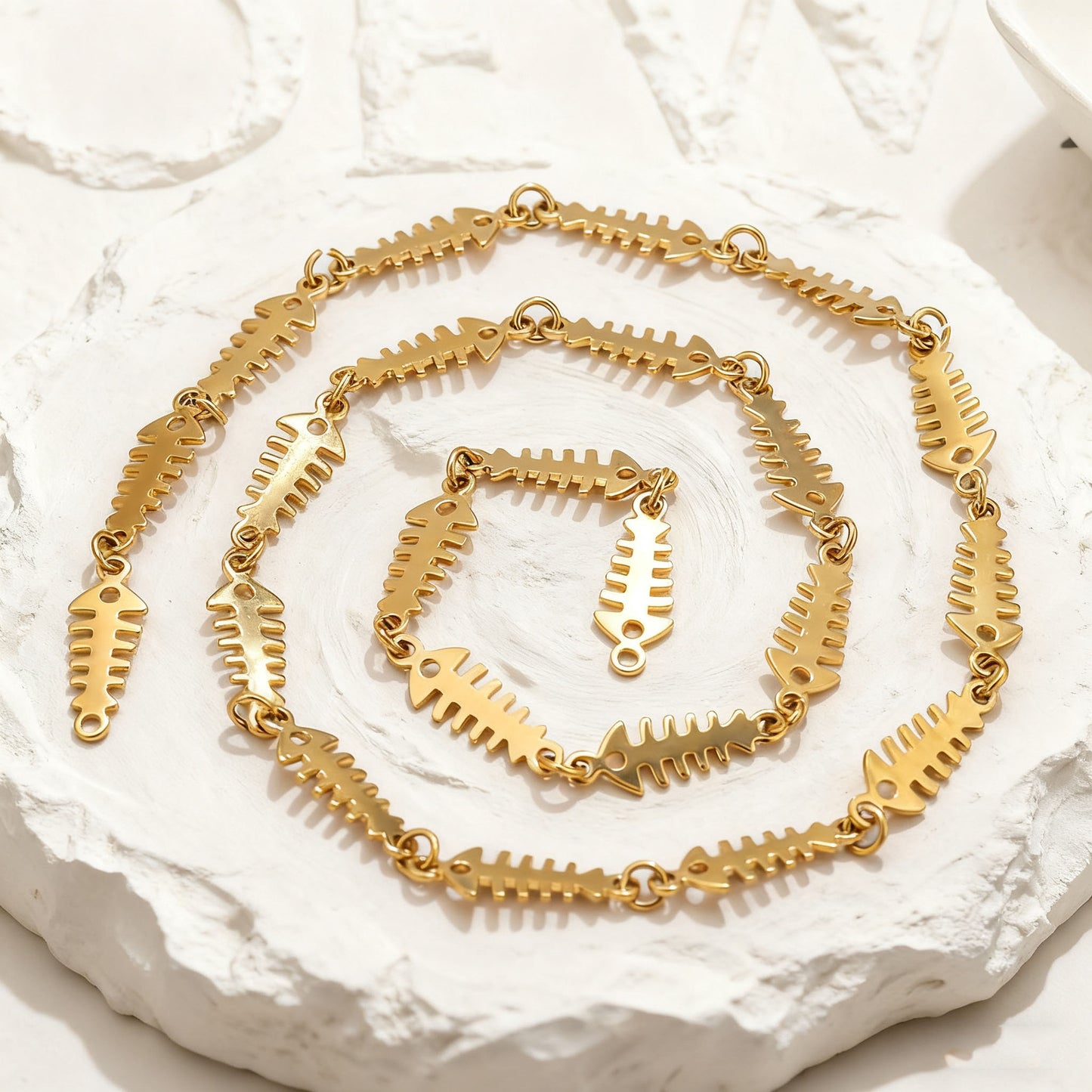 1 Meter Stainless Steel Fishbone Chain, Ocean Style DIY Jewelry, Bracelet & Necklace Making Supplie