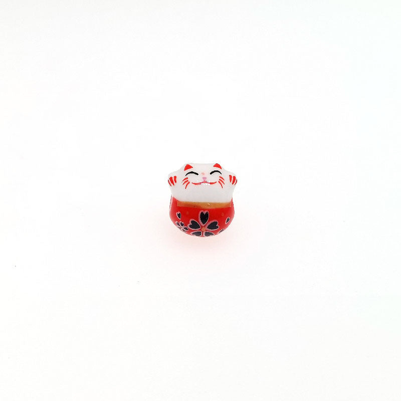 Ceramic Lucky Cat (Maneki Neko) Beads - Perfect for DIY Jewelry, Keychains, Home Decoration Crafts