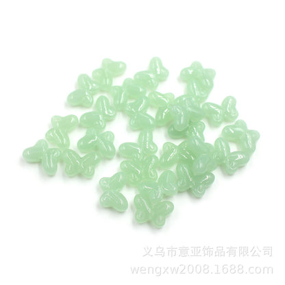 10PCS 10*15mm Glass Butterfly Beads, Colorful Loose Spacer Beads for DIY Jewelry Making, Bracelet Necklace Earring Supplies