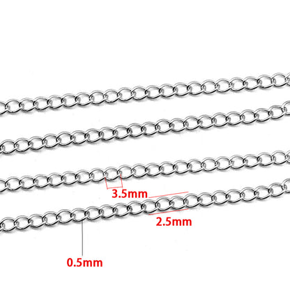 Stainless Steel (Titanium Steel) Tail Chain Extenders | DIY Jewelry Supplies for Bracelets & Necklaces, Essential Craft Accessories （1 Meter）