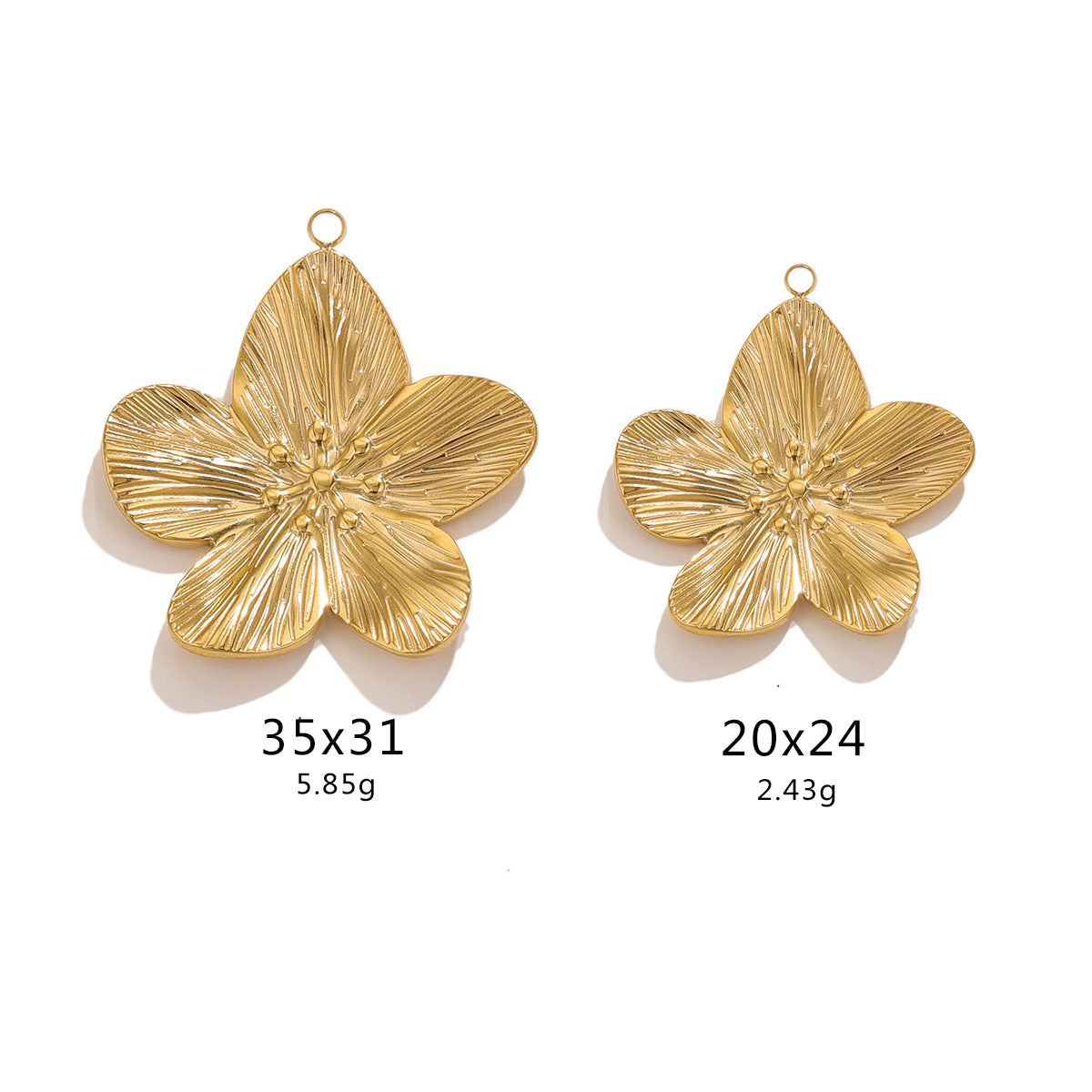 Vintage Stainless Steel Flower Pendants,  DIY Charms for Necklaces & Earrings, Jewelry Making Accessories