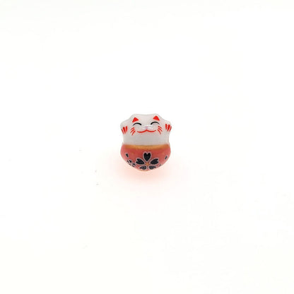 Ceramic Lucky Cat (Maneki Neko) Beads - Perfect for DIY Jewelry, Keychains, Home Decoration Crafts