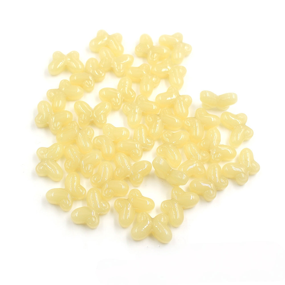 10PCS 10*15mm Glass Butterfly Beads, Colorful Loose Spacer Beads for DIY Jewelry Making, Bracelet Necklace Earring Supplies