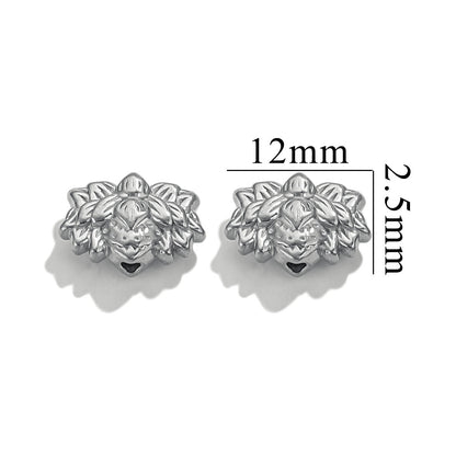 2PCS Stainless Steel Spacer Beads, Elephant Owl Buddha Head Diamond Shape Decorative Beads for DIY Jewelry Making