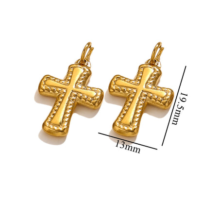 Stainless Steel Cross Pendant - Premium Heavy-Duty Craftsmanship, Elegant Statement Jewelry Charm