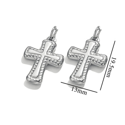 Stainless Steel Cross Pendant - Premium Heavy-Duty Craftsmanship, Elegant Statement Jewelry Charm