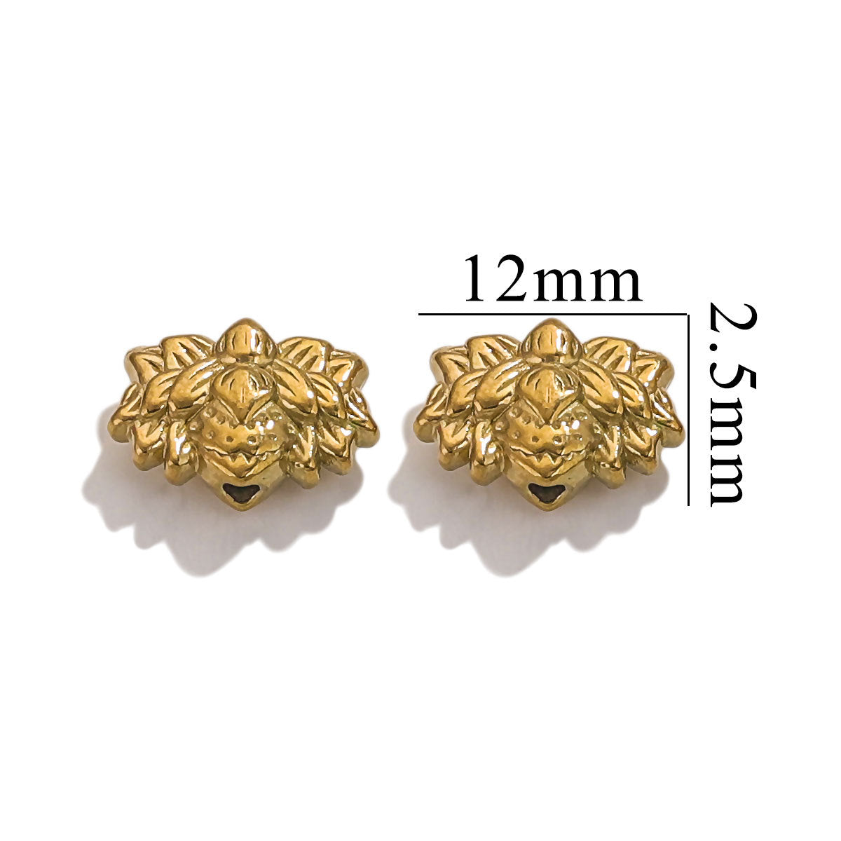 2PCS Stainless Steel Spacer Beads, Elephant Owl Buddha Head Diamond Shape Decorative Beads for DIY Jewelry Making