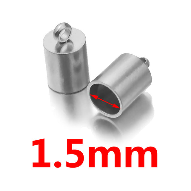 10PCS 18K Gold Plated Stainless Steel End Caps, Lobster Clasp Cord Connector, DIY Bracelet Anklet Jewelry Making Findings