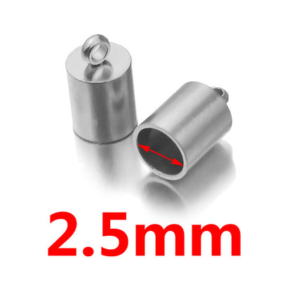 10PCS 18K Gold Plated Stainless Steel End Caps, Lobster Clasp Cord Connector, DIY Bracelet Anklet Jewelry Making Findings