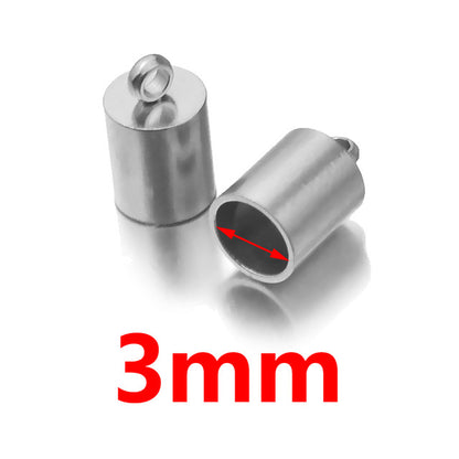 10PCS 18K Gold Plated Stainless Steel End Caps, Lobster Clasp Cord Connector, DIY Bracelet Anklet Jewelry Making Findings