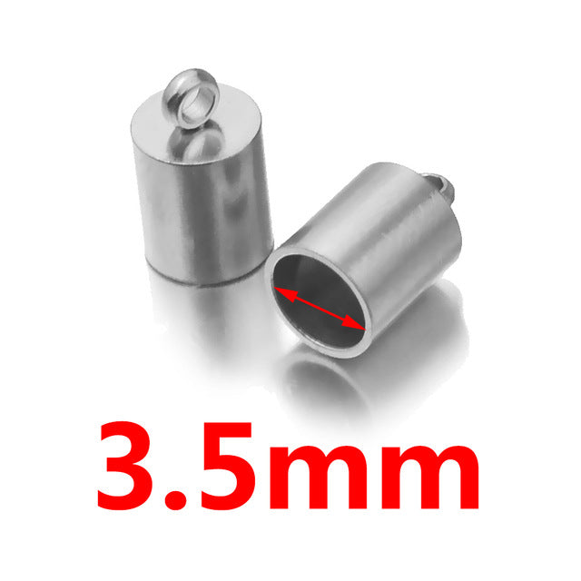 10PCS 18K Gold Plated Stainless Steel End Caps, Lobster Clasp Cord Connector, DIY Bracelet Anklet Jewelry Making Findings