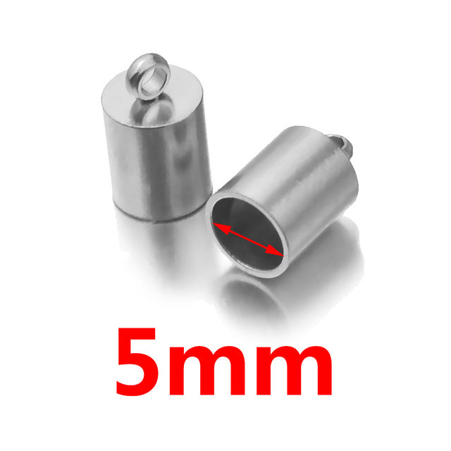 10PCS 18K Gold Plated Stainless Steel End Caps, Lobster Clasp Cord Connector, DIY Bracelet Anklet Jewelry Making Findings