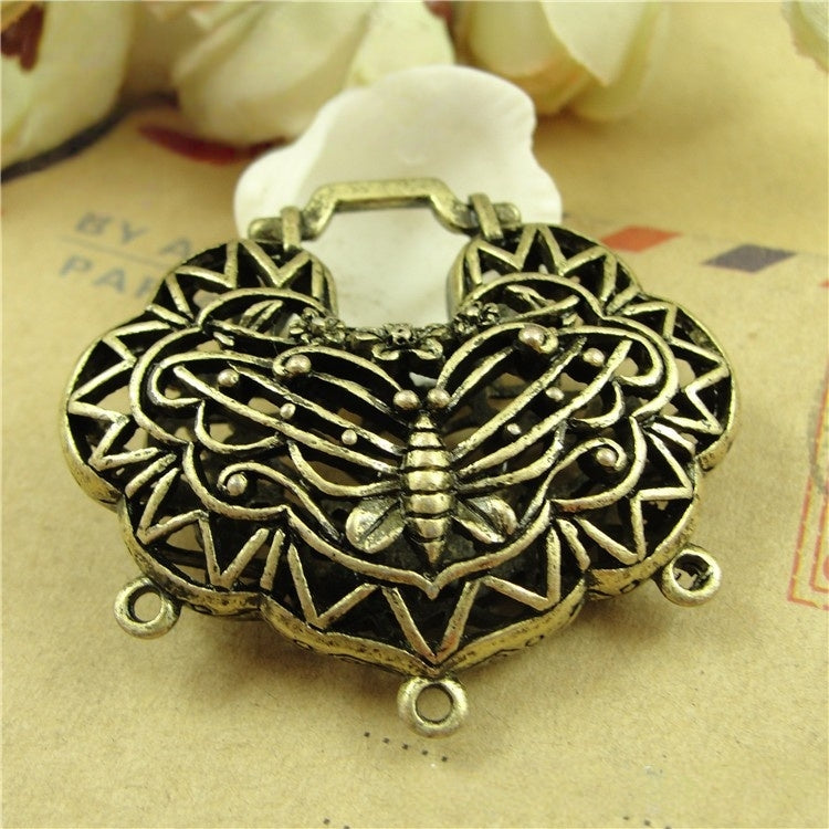 Vintage Longevity Lock Pendant | Chinese Traditional Lucky Charm for Protection & Blessing