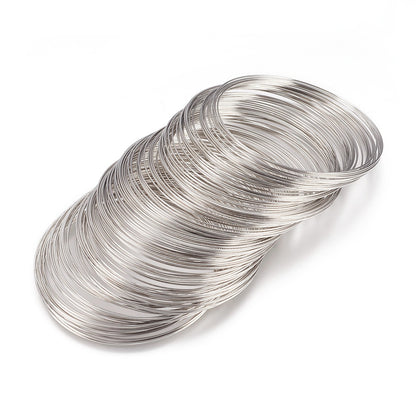 100 Loops 60mm Diameter Bracelet Hoops - DIY Jewelry Findings with Steel Wire / Memory Steel Wire
