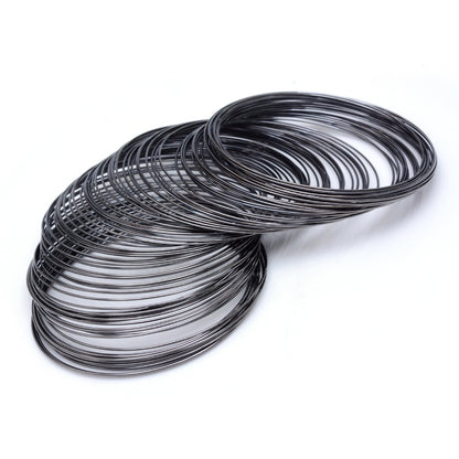 100 Loops 60mm Diameter Bracelet Hoops - DIY Jewelry Findings with Steel Wire / Memory Steel Wire