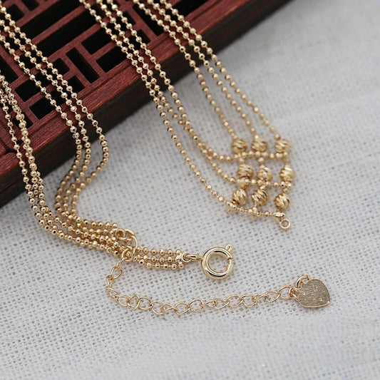 Gold Plated Necklace Chain, Brass Jewelry Base, DIY Necklace Supplies, Waterproof Anti-Tarnish Gold Chain for Jewelry Making
