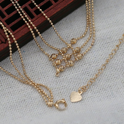 Gold Plated Necklace Chain, Brass Jewelry Base, DIY Necklace Supplies, Waterproof Anti-Tarnish Gold Chain for Jewelry Making