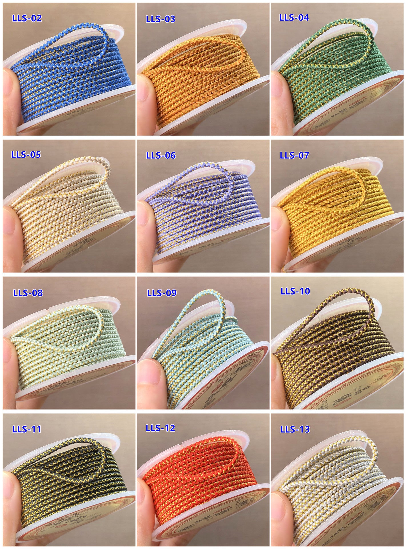 2.5mm Gold & Silver Dragon Pattern Red Cord | New Year Luck Bracelet/Necklace DIY Braiding String | Pendant Hanging Rope