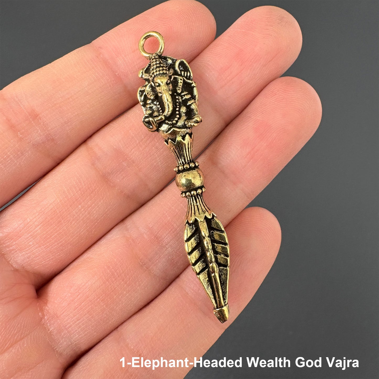 Elephant/Garuda  Phurba Pendant, Demon-Subduing Vajra, Tibetan Buddhist Protection Charm