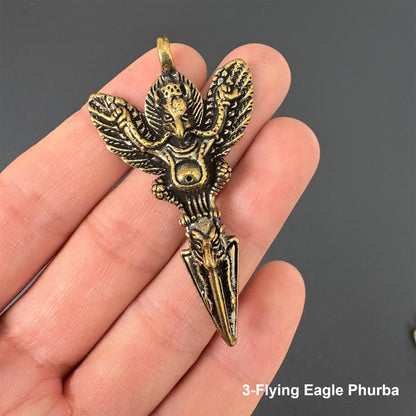 Elephant/Garuda  Phurba Pendant, Demon-Subduing Vajra, Tibetan Buddhist Protection Charm