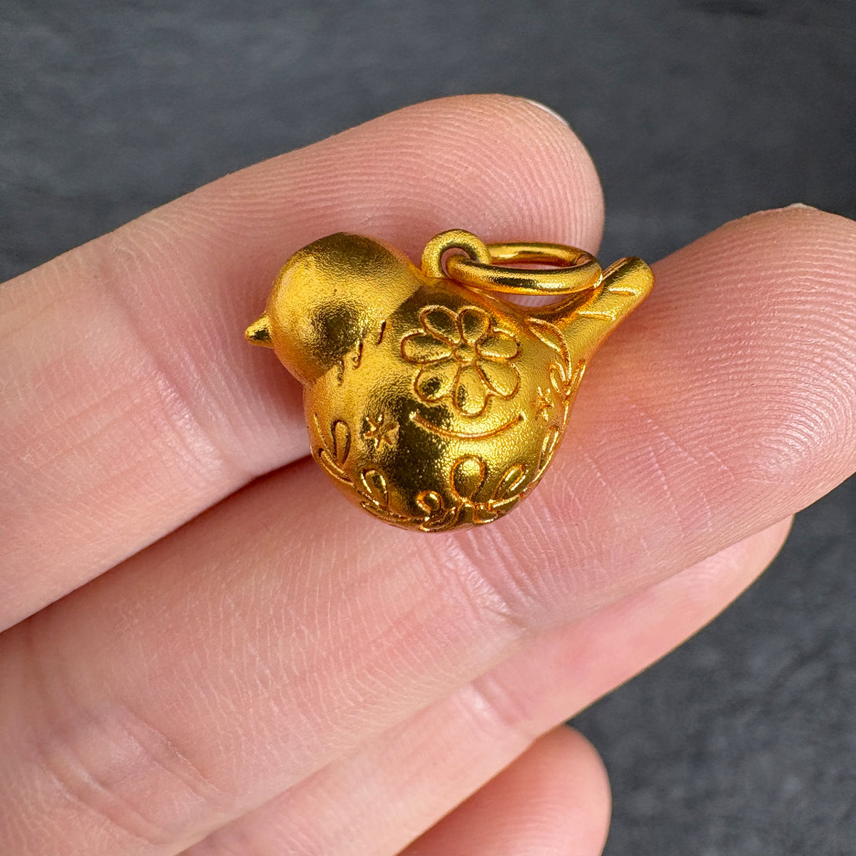 Brass 24K Gold Plated Enamel Bird Charm, DIY Jewelry Making Pendant