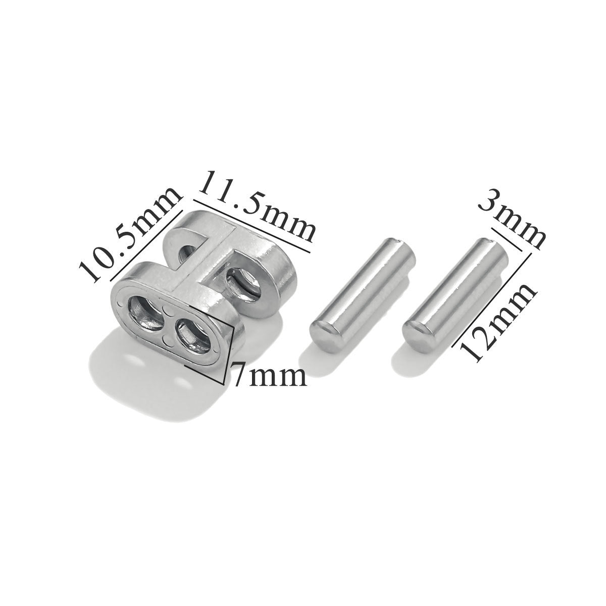 Stainless Steel H Clasp Cord Locks, Adjustable Titanium Steel Bracelet Buckles, DIY Braided Rope Leather Jewelry Findings
