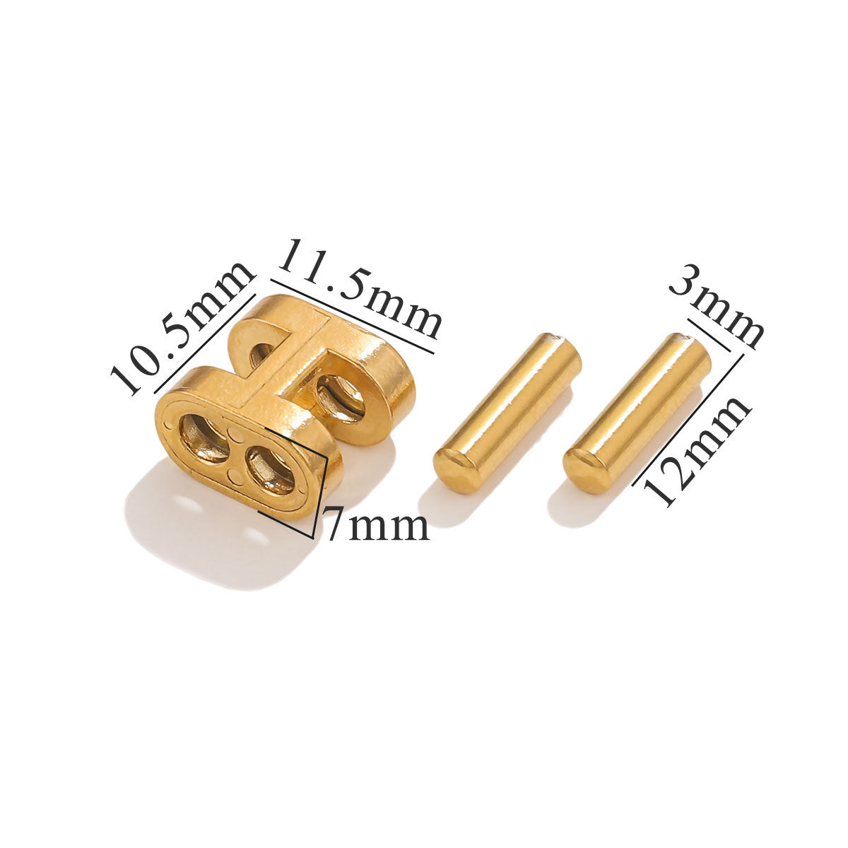 Stainless Steel H Clasp Cord Locks, Adjustable Titanium Steel Bracelet Buckles, DIY Braided Rope Leather Jewelry Findings