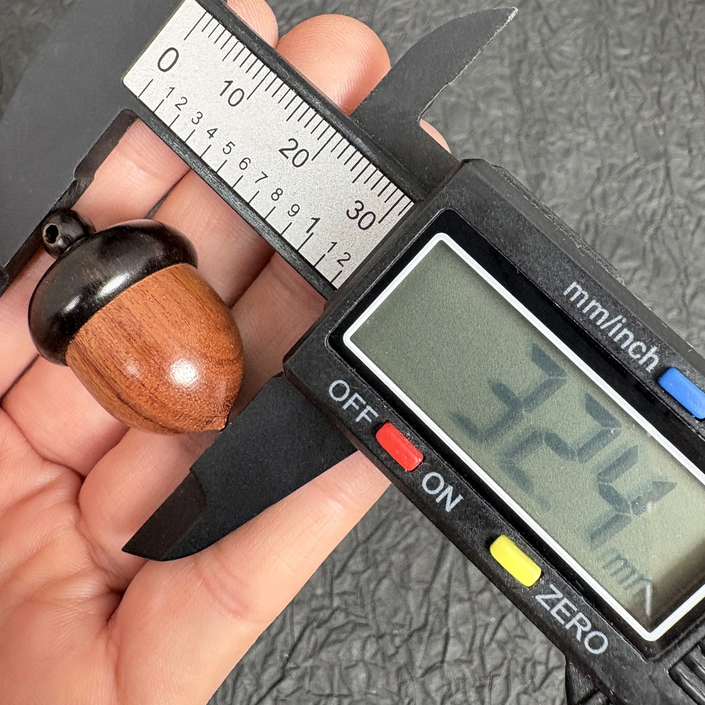 Hand Carved Rosewood Acorn Pinecone Box Pendant, Mini Wooden Wish Pill Box, Nature Keepsake Trinket Container