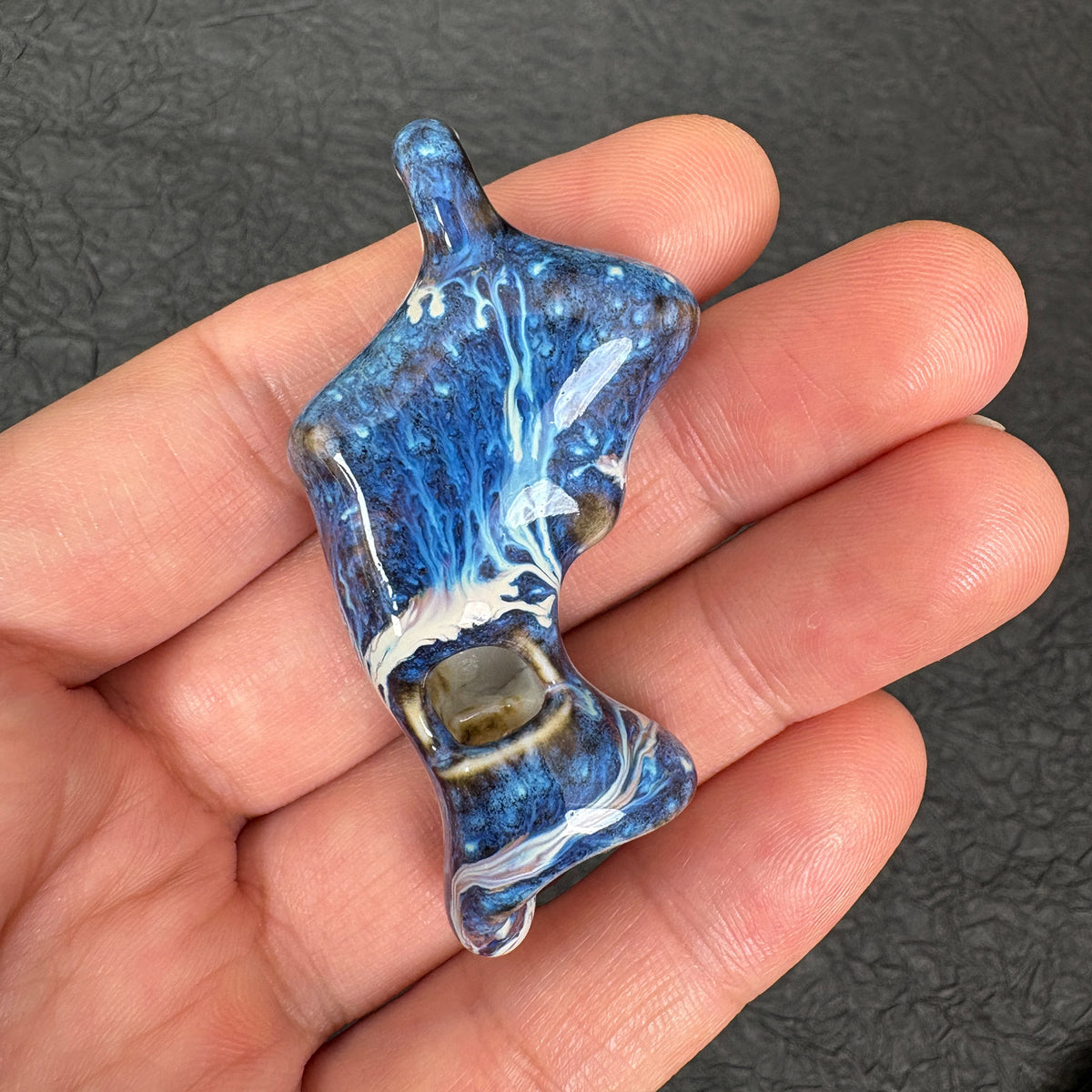 Kiln Fired Ceramic Dolphin Whistle Pendant,Ocean DIY Jewelry Charm