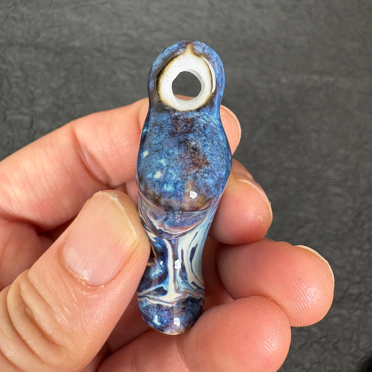 Kiln Fired Ceramic Dolphin Whistle Pendant,Ocean DIY Jewelry Charm
