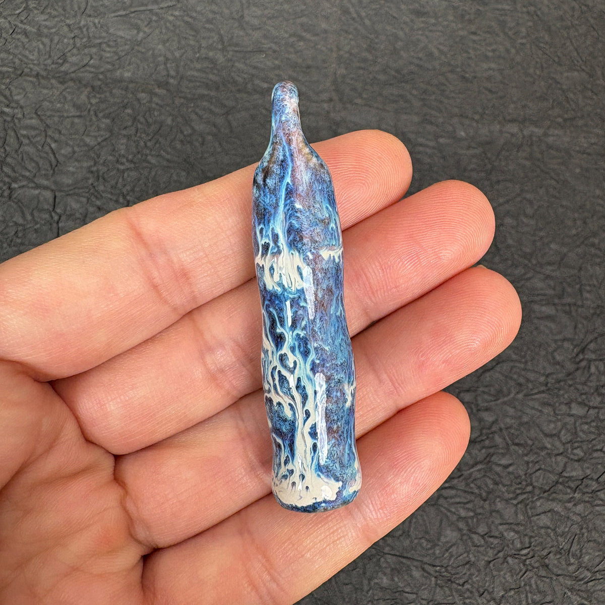 Kiln Fired Ceramic bamboo joint Whistle Pendant, DIY Jewelry Charm