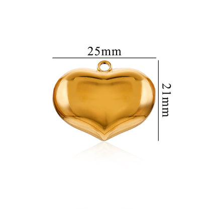 High Polished  Heart Pendant Love Clavicle Chain - Stylish, Versatile Jewelry Accessory with Large Heart Design