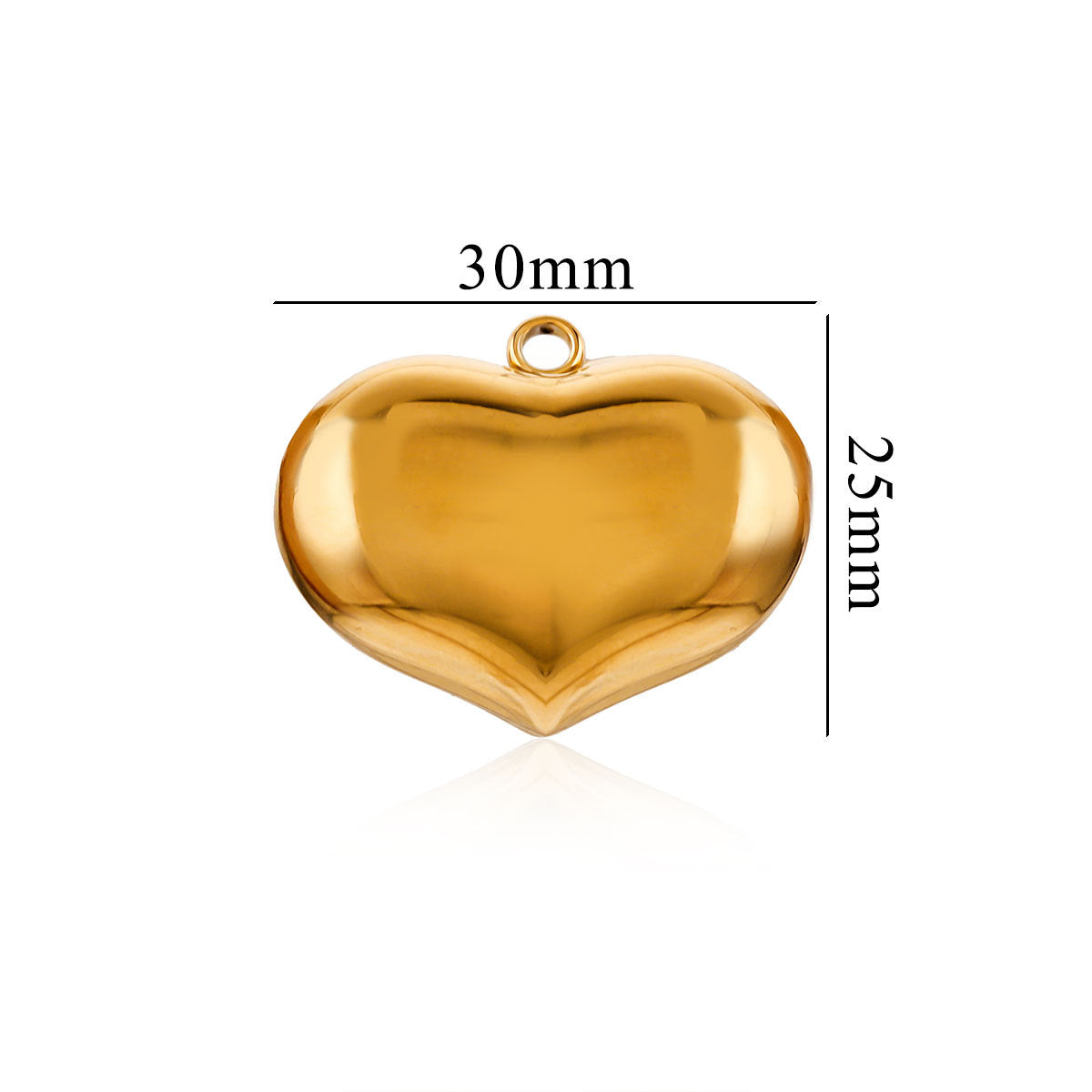 High Polished  Heart Pendant Love Clavicle Chain - Stylish, Versatile Jewelry Accessory with Large Heart Design